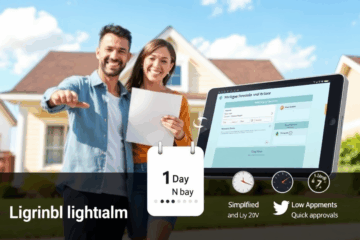 A visual representation of a fast and uncomplicated mortgage loan process.