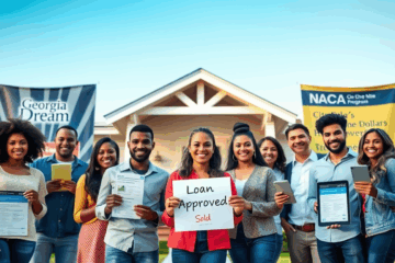 An infographic illustrating various online loan options for home ownership.