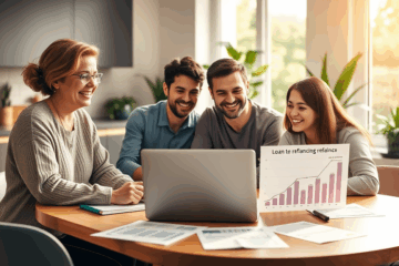 Image depicting easy refinancing with low interest rates for homeowners