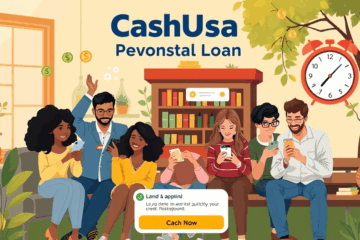 A person reviewing options for a CashUSA personal loan online.