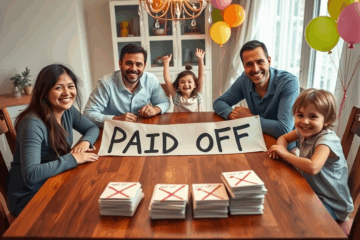 Image illustrating the Happy Money Personal Loan process for paying off credit card debt.