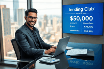 A person reviewing personal loan options with LendingClub.