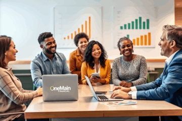 An individual exploring personal loan options with OneMain Financial.
