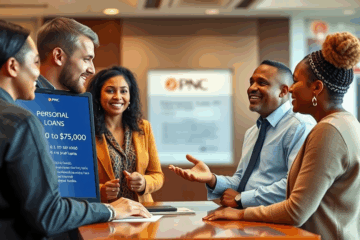A person reviewing personal loan options from PNC Bank.