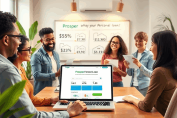 A happy person exploring financial opportunities with Prosper Personal Loan.
