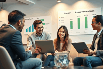 A visual representation of Prosper Personal Loan services highlighting peer-to-peer lending and financial growth.