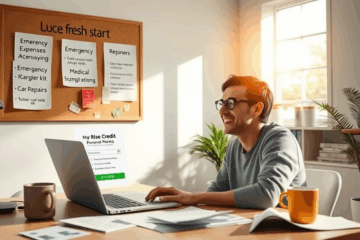 An illustration representing financial freedom through Rise Credit Personal Loans.