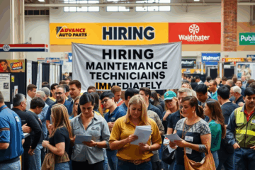 Featured image showing maintenance technicians at work, reflecting the demand for skilled labor in various industries.