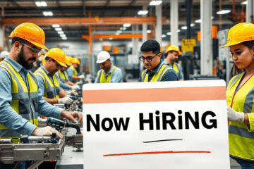 A Production Operator working in a manufacturing setting, symbolizing immediate job opportunities.