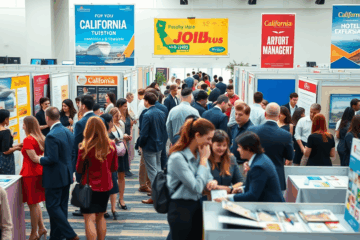 A diverse group of hospitality and tourism professionals working in various settings.