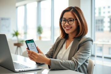 Graphic showing instant money transfer to bank account