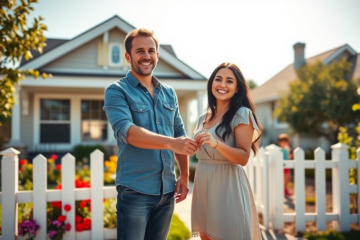 A person looking at a house with hopes of home ownership through online loans.