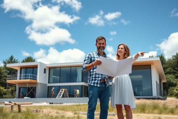 A visual representation of a personal mortgage loan process for large projects, illustrating funding options for significant renovations or construction.