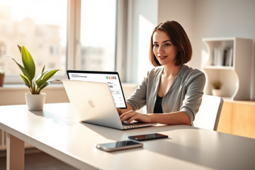 A person applying for an instant online loan with immediate approval from a laptop, showcasing convenience and speed.